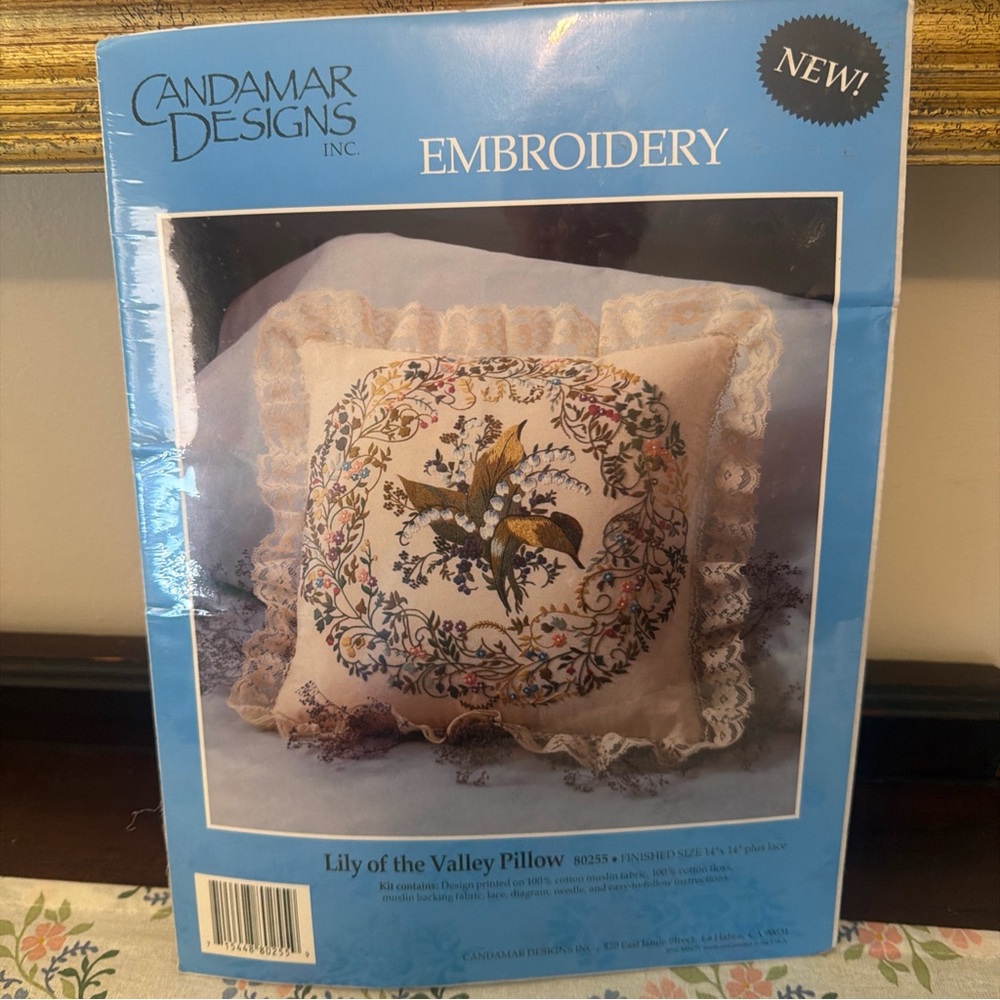 Candamar Designs Embroidery Kit - Lily of the Valley Pillow